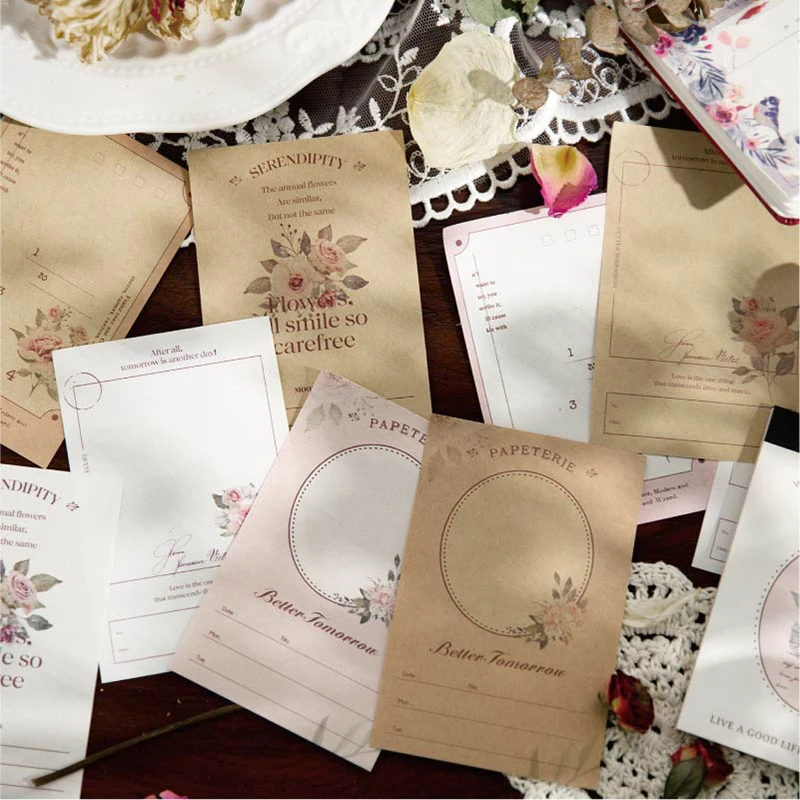 40 pieces Notes are simple retro literary and artistic leaving messages and notes on multiple styles of backing paper 4 choices
40 pieces Notes are simple retro literary and artistic leaving messages and notes on multiple styles of backing paper 4 choices