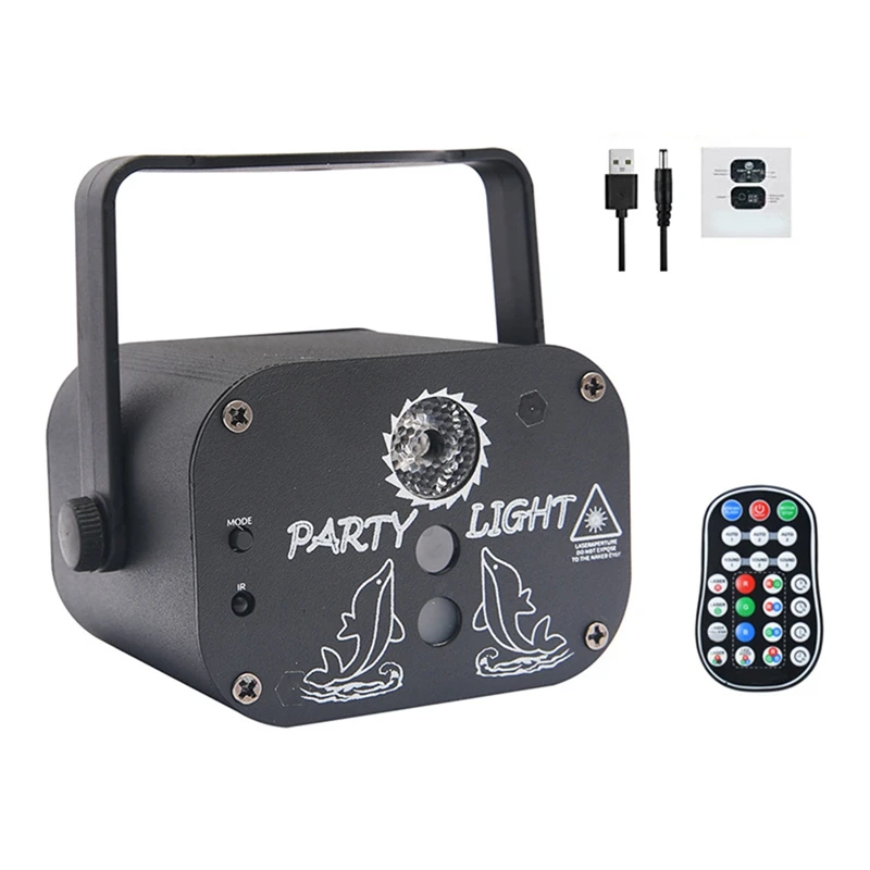 

DJ Stage Lights With Remote Control And Sound Activation, Disco 3-In-1 LED Lighting Effect Mode With 60 Light Modes,