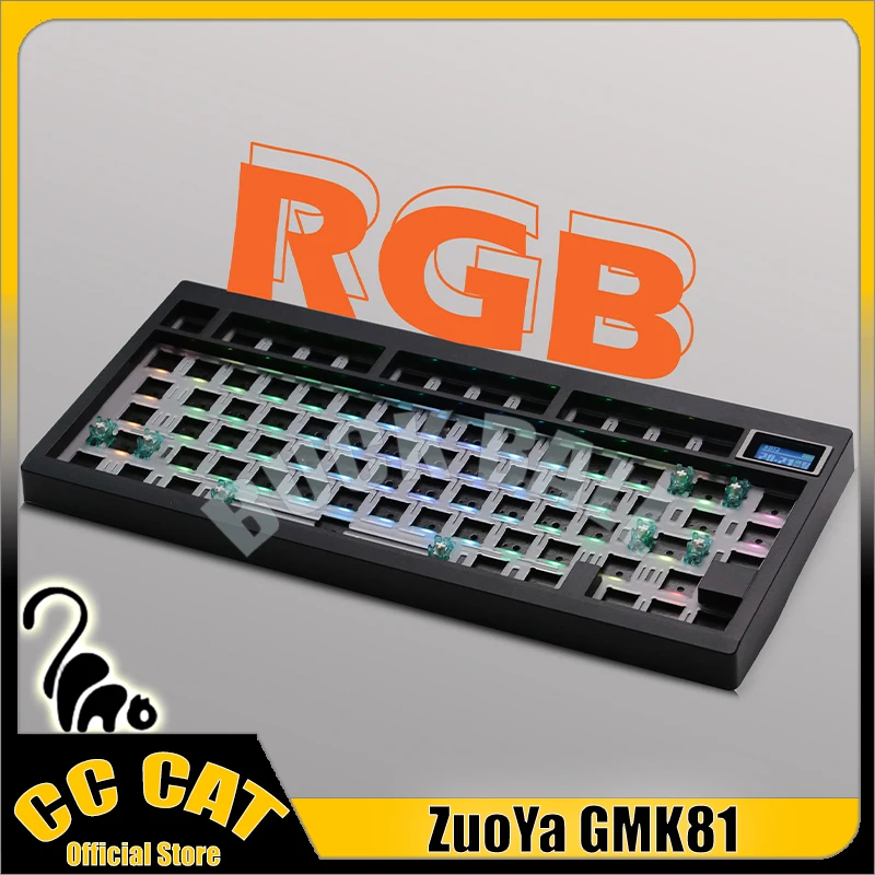 

Zuoya Gmk81 Mechanical Keyboards Kit Wireless Bluetooth 3 Mode With Screen Via Hot Swap Diy Rgb Backlit Gaming Keyboard Kit Gift