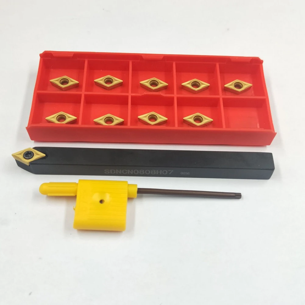Turning Tool Holder Right Hand SDNCN0808K07 Turning Tool Holder Wrench 8mm Shank Alloy Steel DCMT070204 BP010 Insert
Turning Tool Holder Right Hand SDNCN0808K07 Turning Tool Holder Wrench 8mm Shank Alloy Steel DCMT070204 BP010 Insert