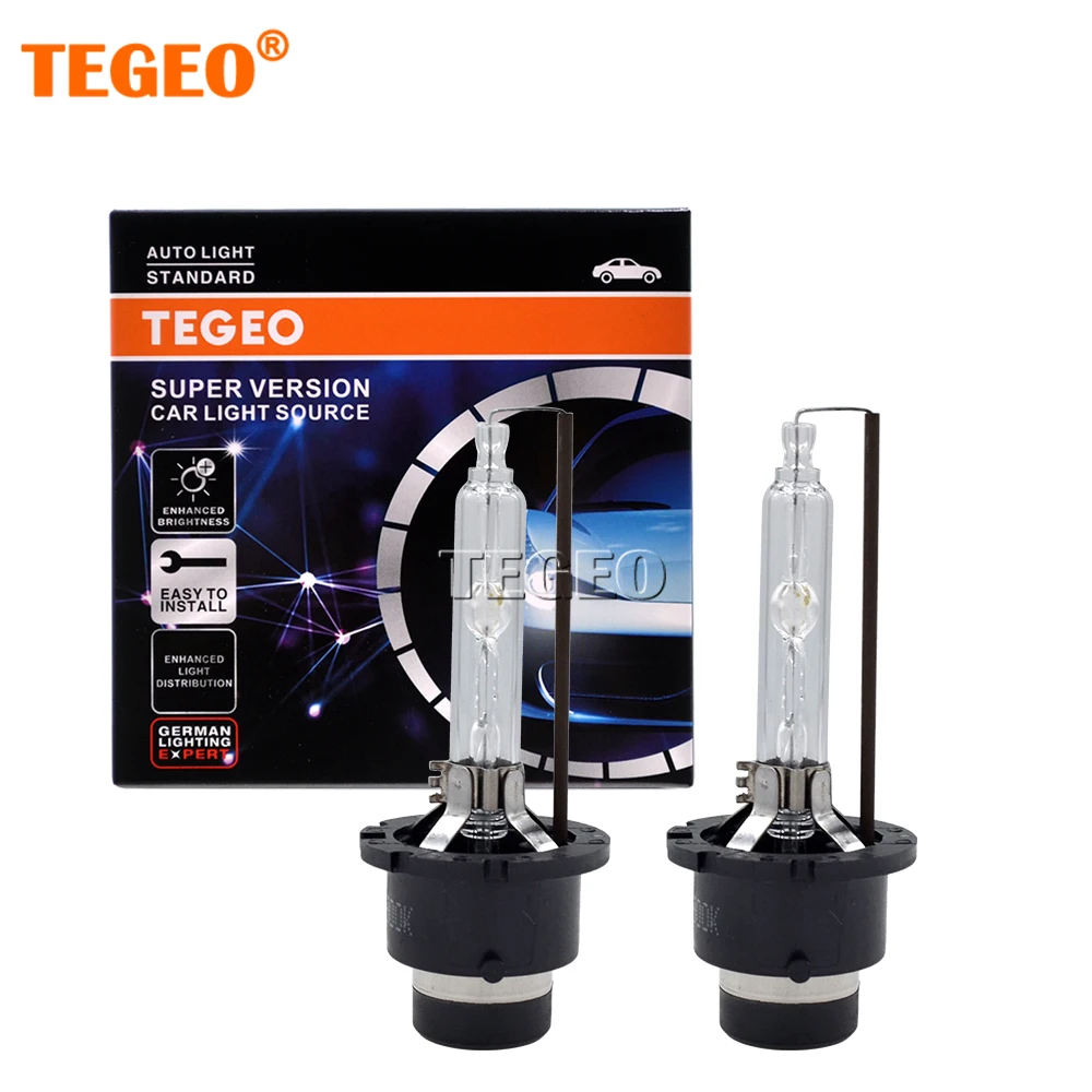 

TEGEO KOREA 2PCS HID D2S D2R D4R D4S 35W Xenon Standard 5500K 6500K Super Bright White Light Auto Original D2S Car Headlight