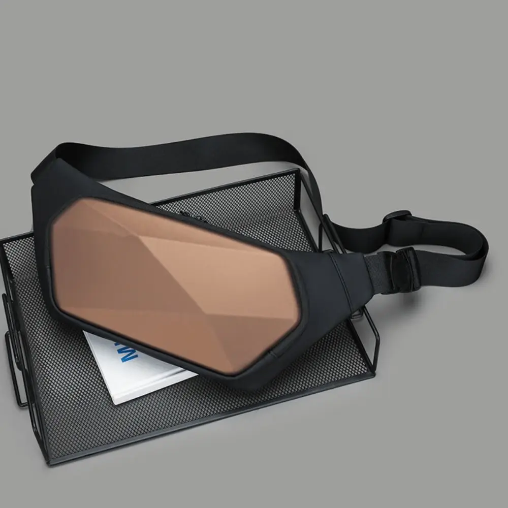

Водонепроницаемая Мужская нагрудная сумка, Простая цветная контрастная Спортивная сумочка на плечо из ткани Оксфорд, уличная вместительная тоут с рисунком ромбиками