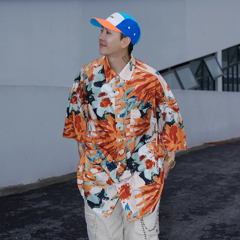 Oversized Printed Loose Shirts 2023 Summer High Street Hip Hop Men's Short Sleeve Tops Tee Casual Turn-Down Collar Blouse Shirts
Oversized Printed Loose Shirts 2023 Summer High Street Hip Hop Men's Short Sleeve Tops Tee Casual Turn-Down Collar Blouse Shirts