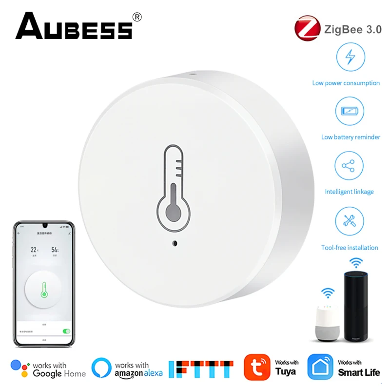 Датчик температуры и влажности Tuya ZigBee, комнатный гигрометр, термометр для умного дома, работает с приложением Smart Life, Alexa, Google Home, Alice
Датчик температуры и влажности Tuya ZigBee, комнатный гигрометр, термометр для умного дома, работает с приложением Smart Life, Alexa, Google Home, Alice