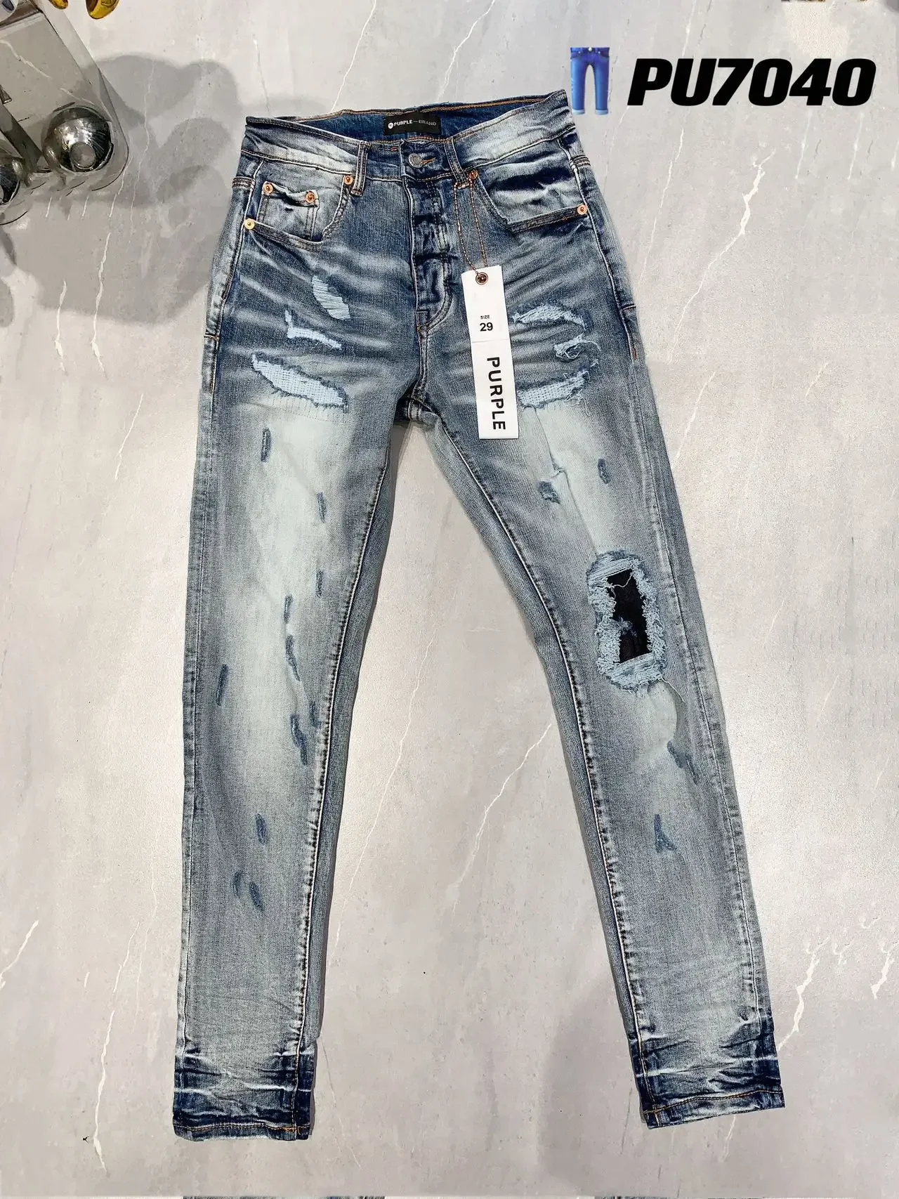 Purple Brand Denim Men's Slim Fit High Quality Street Washed scratch Damaged Hole Jeans Streetwear Trousers Long Pants
Purple Brand Denim Men's Slim Fit High Quality Street Washed scratch Damaged Hole Jeans Streetwear Trousers Long Pants