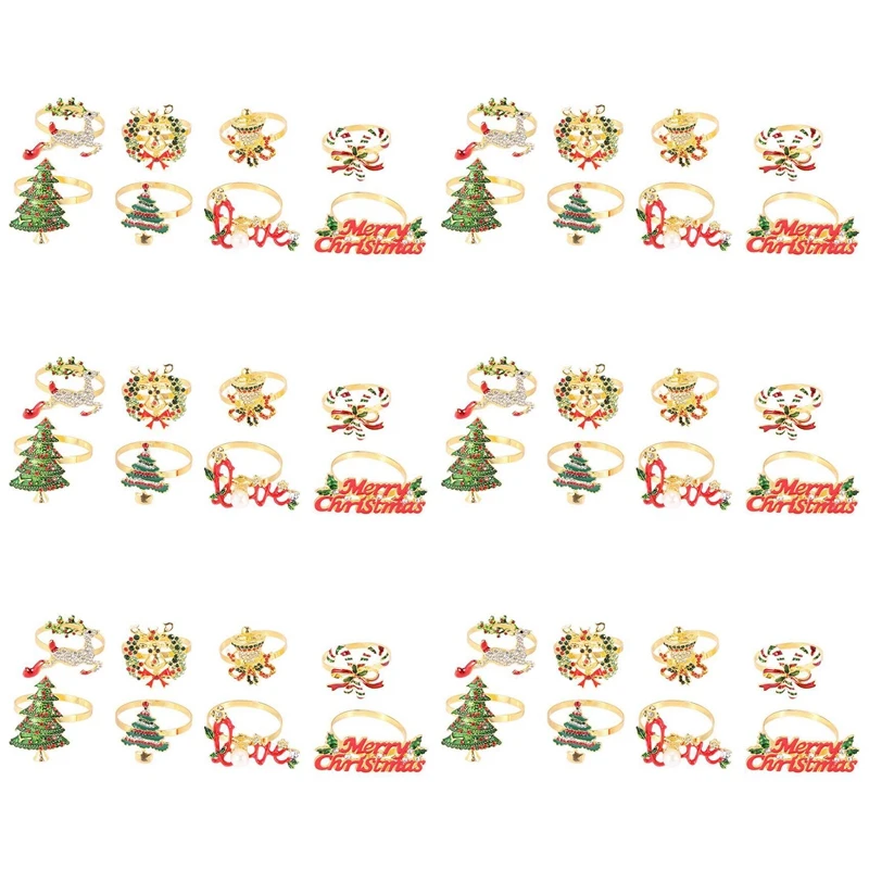 Christmas Napkin Rings - Set Of 36 Napkin Holder Rings For Holiday Christmas Table Decoration Elk Napkin Buckle
Christmas Napkin Rings - Set Of 36 Napkin Holder Rings For Holiday Christmas Table Decoration Elk Napkin Buckle