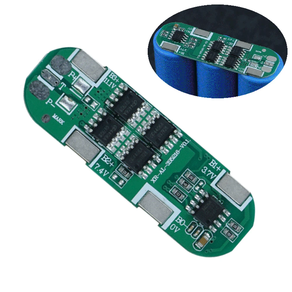 BMS 3S 8A 11.1V 12.6V Lithium Battery Cell Charger Protection Board PCB BMS 3S Power Bank Charging For Electric Toys Tools
BMS 3S 8A 11.1V 12.6V Lithium Battery Cell Charger Protection Board PCB BMS 3S Power Bank Charging For Electric Toys Tools