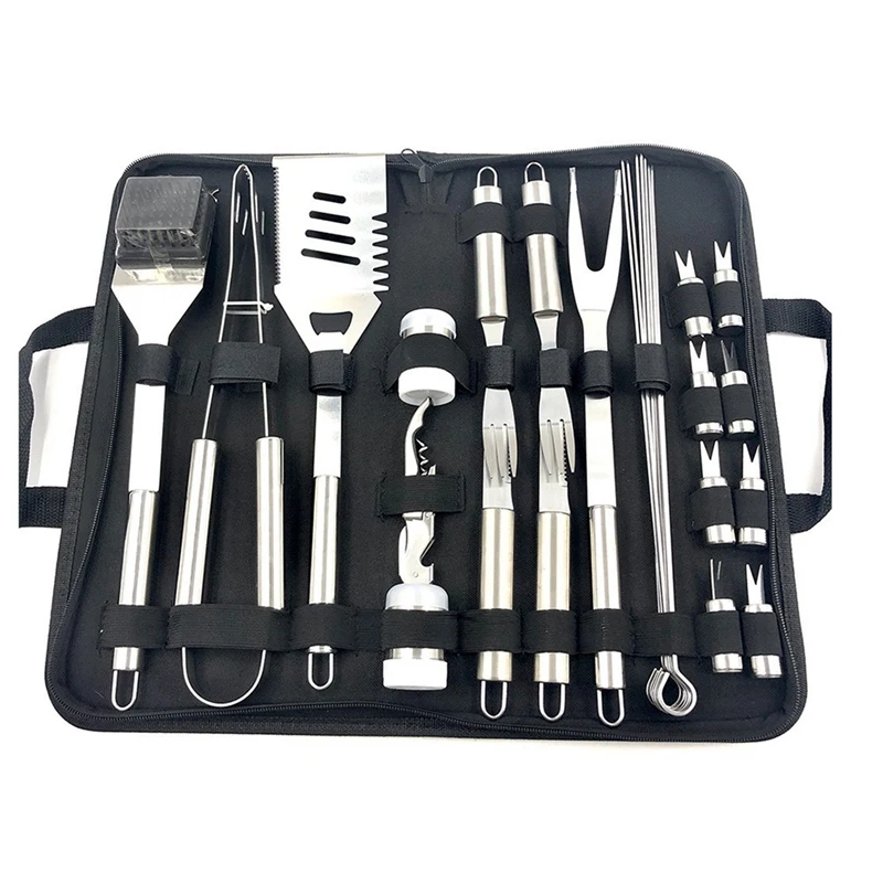 29PCS Stainless Steel Grill Tool Set, Grilling Accessories Aluminum Case For Outdoor, Camping Silver
29PCS Stainless Steel Grill Tool Set, Grilling Accessories Aluminum Case For Outdoor, Camping Silver