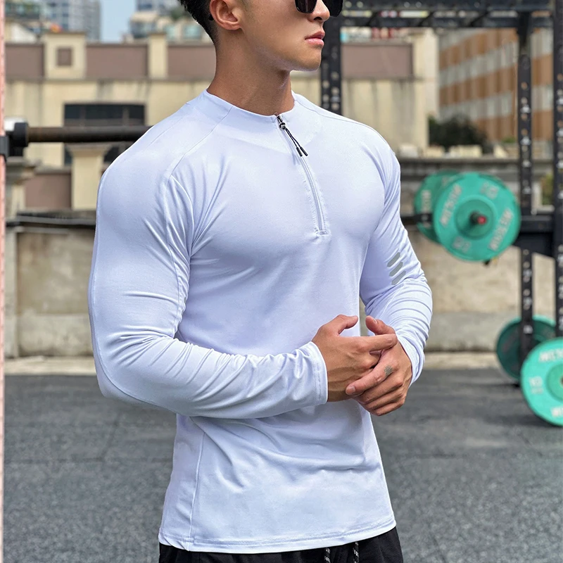 Men's Casual Sports Long Sleeve T-Shirt Gym Fitness Running Training Slim-Fit Quick Dry High Elastic Sweatshirts Zip Up Tee Tops
Men's Casual Sports Long Sleeve T-Shirt Gym Fitness Running Training Slim-Fit Quick Dry High Elastic Sweatshirts Zip Up Tee Tops