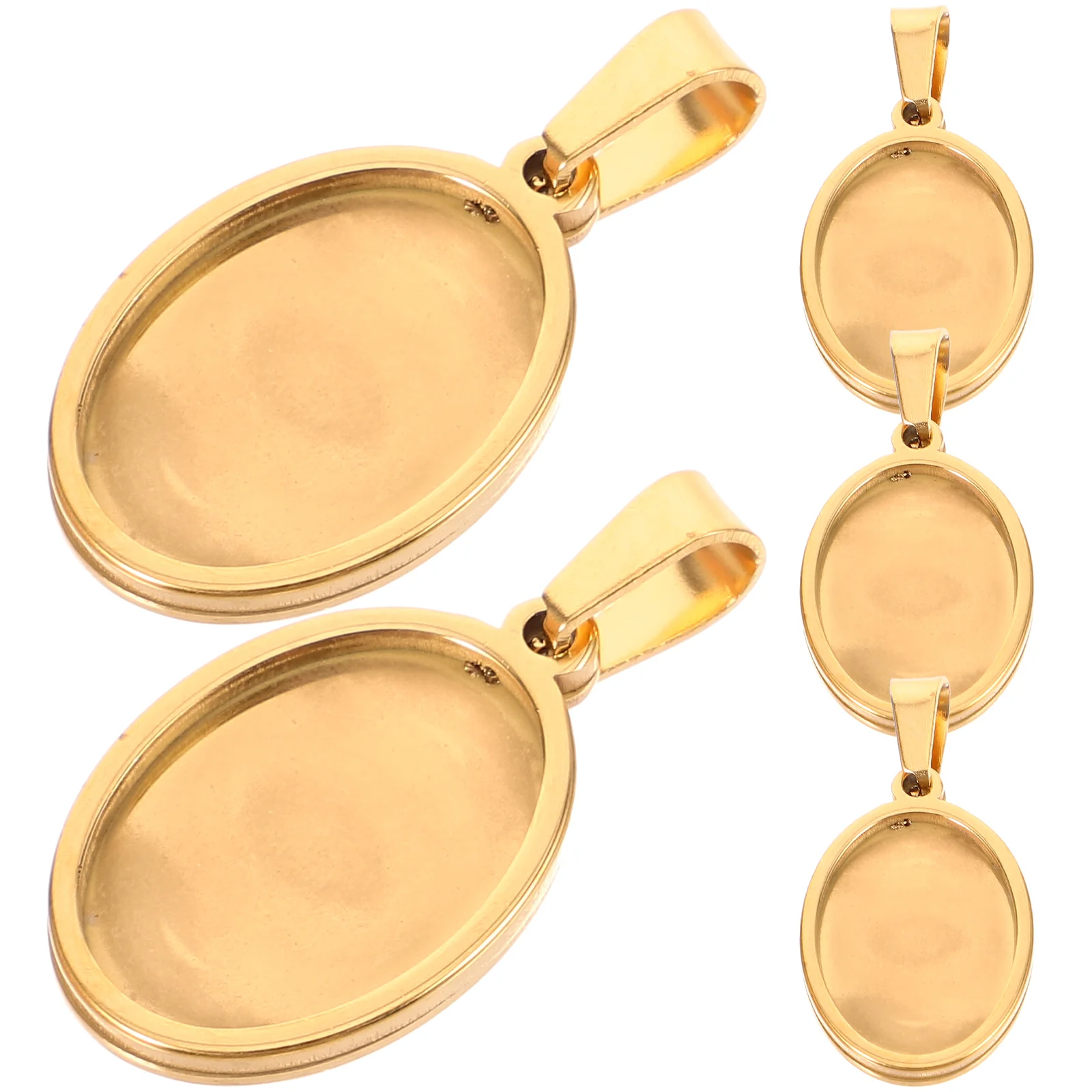 5 Pcs Bezel Pendant Tary DIY Jewelry Supplies Making Trays Stainless Steel Holder Charm Settings
5 Pcs Bezel Pendant Tary DIY Jewelry Supplies Making Trays Stainless Steel Holder Charm Settings