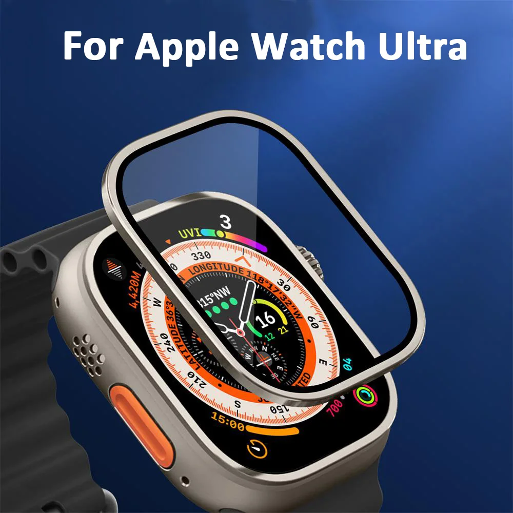 Металлический бампер + закаленное стекло для Apple Watch Ultra 49 мм защита экрана против царапин HD Full Film iWatch Ultra 49 мм аксессуары
Металлический бампер + закаленное стекло для Apple Watch Ultra 49 мм защита экрана против царапин HD Full Film iWatch Ultra 49 мм аксессуары