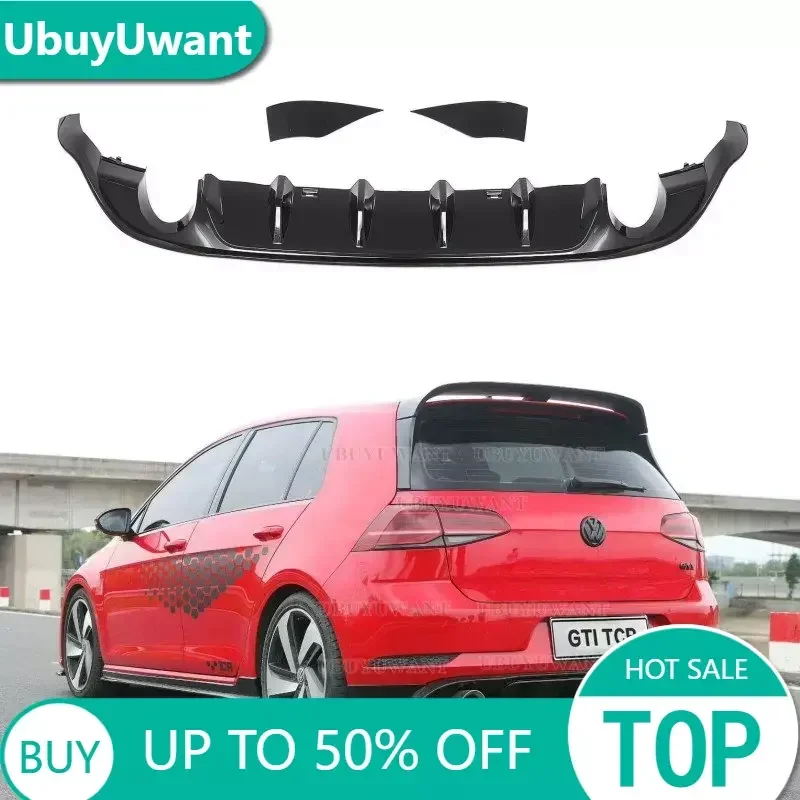 

For Volkswagen Golf 7.5 GTI MK7.5 GTI TCR Car Rear Bumper Diffuser Rear Side Splitter Spoiler Lip for MK7.5 Golf 7.5 Standard