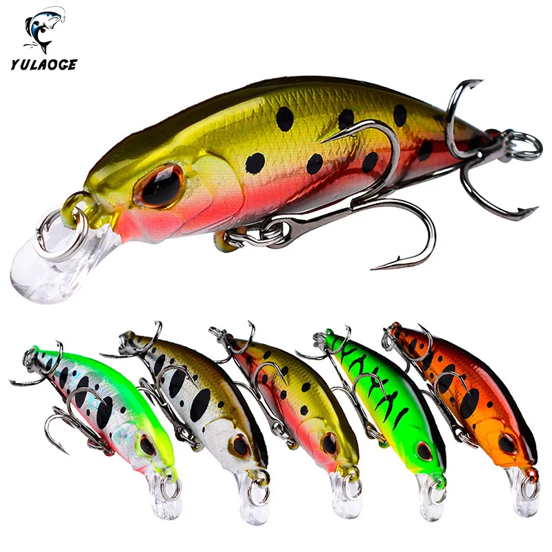 

5.3cm 4.6g hard bait swimbait Submerged Minoluan bait bait treble hook For Perch Pike Trout Fishing Lures treble fishing