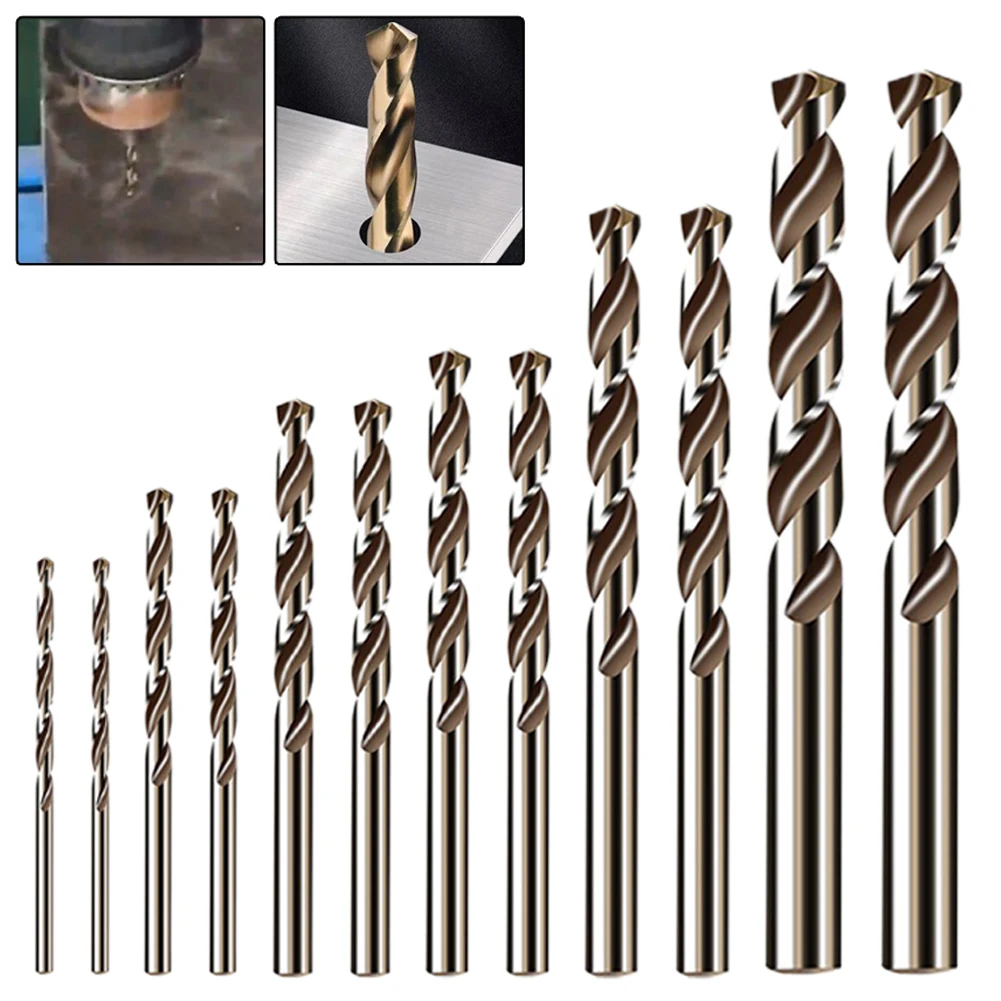 12pc 1-3.5mm HSS M35 Cobalt Coated Drill Bit Set Auger Core Drill Bits For Wood/Metal Drilling Holes Cutter Power Tools Use
12pc 1-3.5mm HSS M35 Cobalt Coated Drill Bit Set Auger Core Drill Bits For Wood/Metal Drilling Holes Cutter Power Tools Use