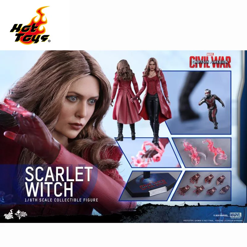 

In Stock Hottoys HT 1/6 MMS370 Scarlet Witch 3.0 Captain America: Civil War Original Anime Action Figures Collection Model Toys