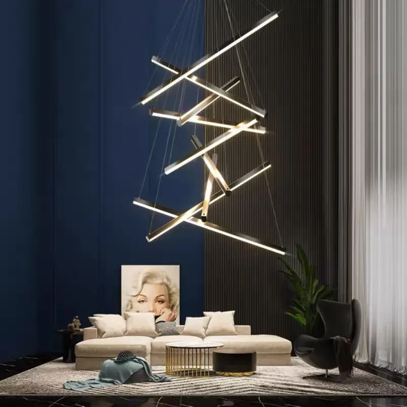 Stair Chandelier Lights Simple Modern Duplex High-rise Empty Living Room Hall Creative Personality Long Strip Led Line Lamps
Stair Chandelier Lights Simple Modern Duplex High-rise Empty Living Room Hall Creative Personality Long Strip Led Line Lamps
