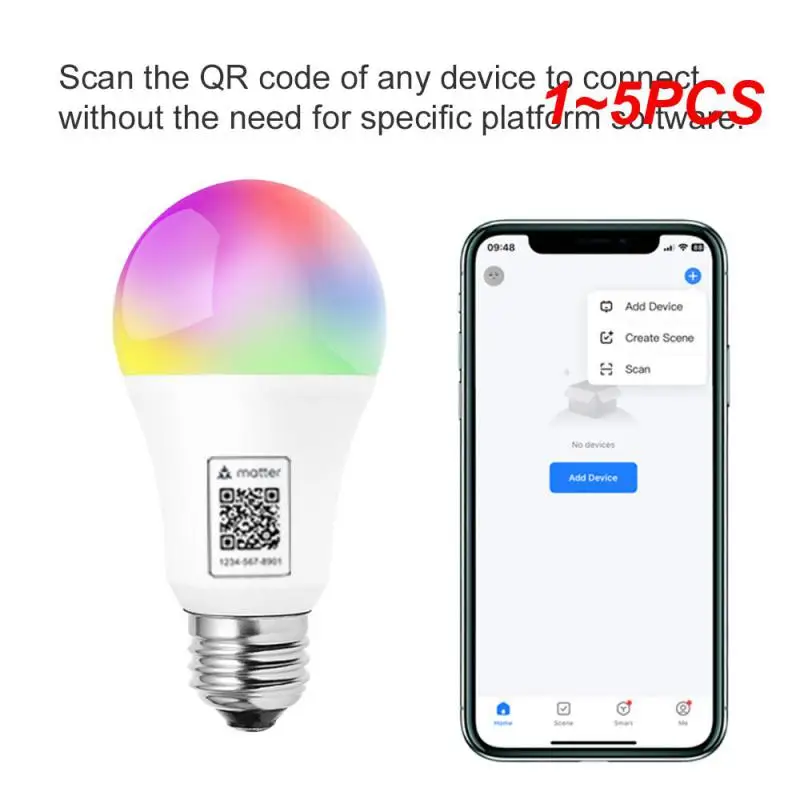 

1~5PCS Intelligent RGBW bulb GU10 E27 E14 24 key infrared remote control AC110V 230V 6W 10W color plus white light dimming