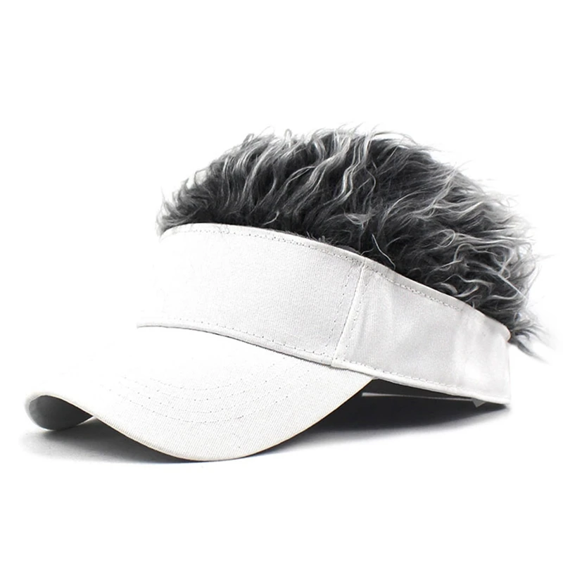 

2022 Baseball Cap With Spiked Hairs Wig Baseball Hat With Spiked Wigs Men Women Casual Concise Sunshade Adjustable Sun Visor