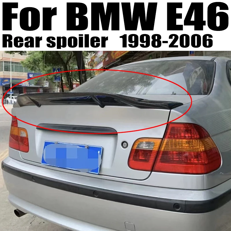 

For BMW 3 Series E46 1998 - 2006 Type R Style FRP/Carbon fibre Rear Ducktail Wing Saloon Trunk Spoiler Airfoil kit Accessories