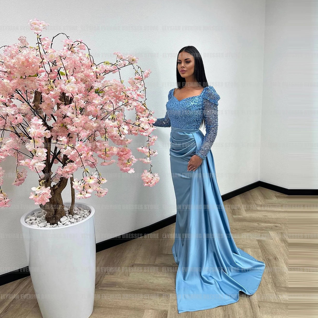 Luxury Sequined Evening Dresses Mermaid Sexy Simple Sparkle Long Sleeve Party Pleat Satin Prom Gowns Formal 2024 Vestidos Custom
Luxury Sequined Evening Dresses Mermaid Sexy Simple Sparkle Long Sleeve Party Pleat Satin Prom Gowns Formal 2024 Vestidos Custom