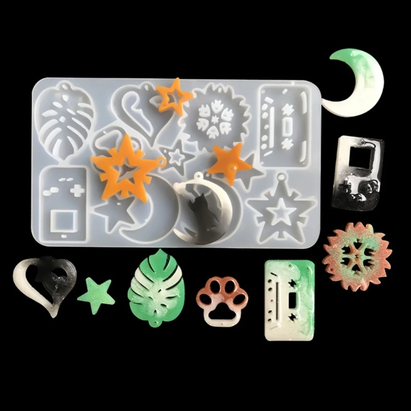 Multiple Styles Keychain Mold Silicone Pendant Earring Ornament Mold for Epoxy Resin Casting Jewelry Making DIY Crafts
Multiple Styles Keychain Mold Silicone Pendant Earring Ornament Mold for Epoxy Resin Casting Jewelry Making DIY Crafts