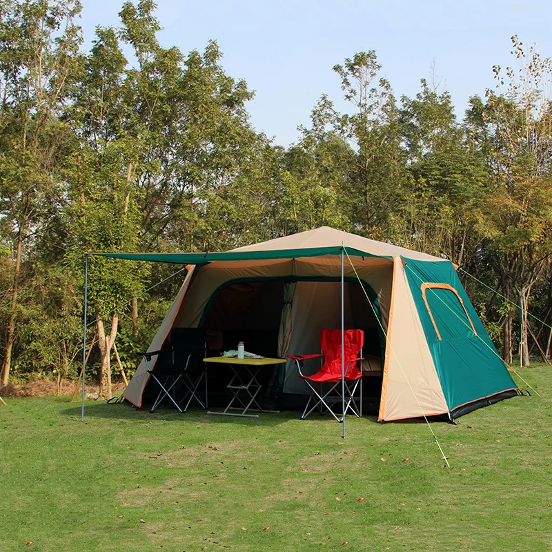 

Ultralarge 5-8 Person Automatic Aluminum Pole Double Layer Rainproof Windproof Camping Tent Large Gazebo Tienda De Campaña