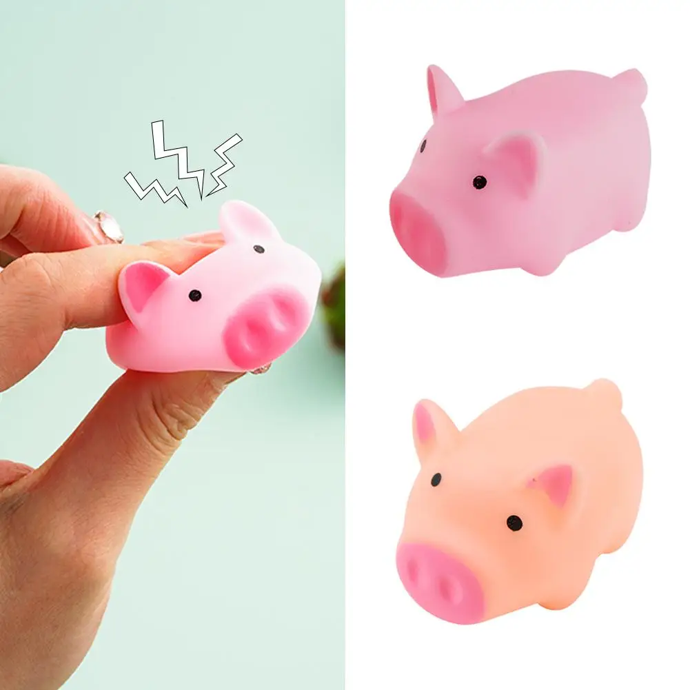 

1pcs Pet Toy Cute Pink Pig Squeeze Squeaky Sound Soft Supplies Pet Games Mini Toy Toy Training Funny Interactive Chew Rubbe L9K2