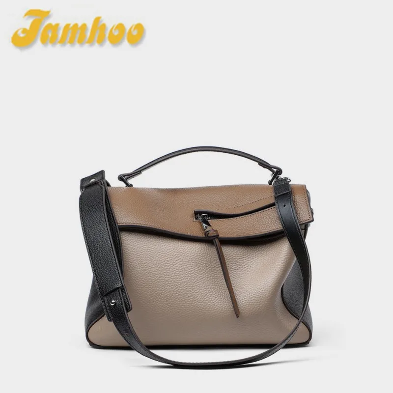 

Jamhoo Famous Brand Design Women's Handbag Female Leather Shoulder Bags For Women Panelled Retro Soft Tote Bag Bolas Design