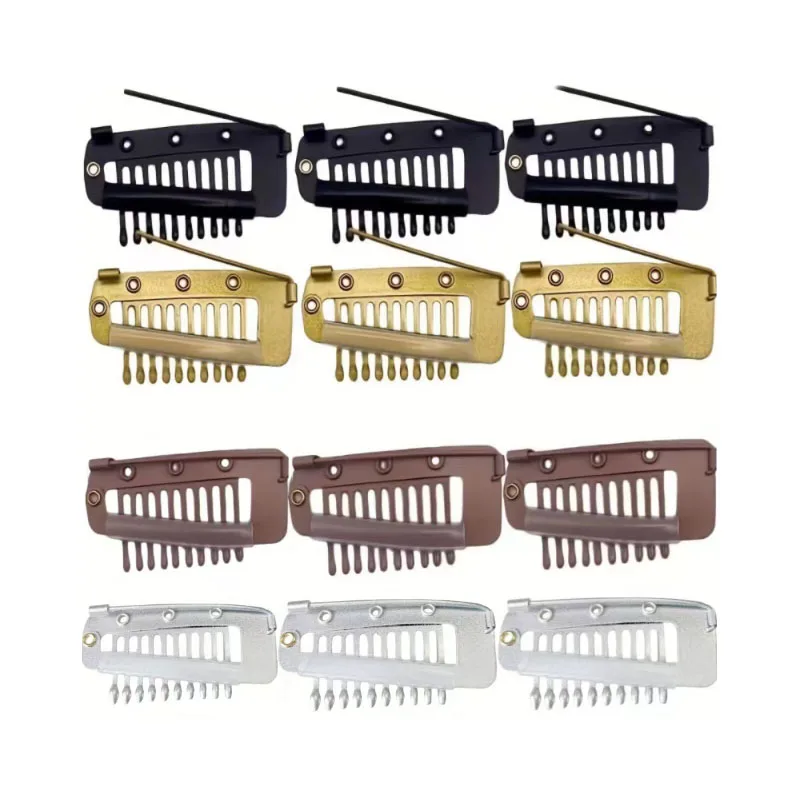 10pcs/20pcs Clips With Safety Pin10-Teeth Strong Grip Hair Clip Duppatta Hack Hijab Tikka Setting Grip Clips 24 S12b16e0226c84eac891eb5710c96954d6