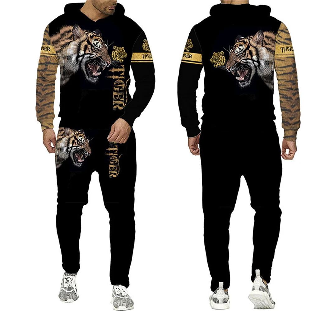 3D Printed New Animal Tiger Hoodie + Pants Suit Cool Men/Women 2 Pcs Autumn And Winter Men's Clothing Sportwear Tracksuit Set
3D Printed New Animal Tiger Hoodie + Pants Suit Cool Men/Women 2 Pcs Autumn And Winter Men's Clothing Sportwear Tracksuit Set