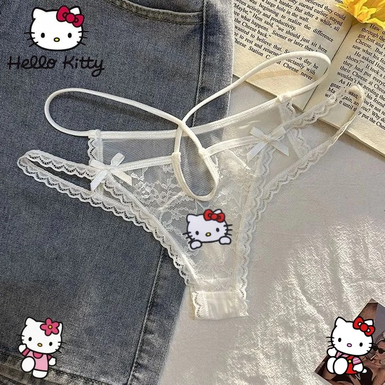 Hello Kitty Kuromi Sexy Lace Hollow Panties Kawaii Y2K Girls Pure Desire Girl Summer Thin Transparent Mesh Strap Briefs Cute Toy
Hello Kitty Kuromi Sexy Lace Hollow Panties Kawaii Y2K Girls Pure Desire Girl Summer Thin Transparent Mesh Strap Briefs Cute Toy