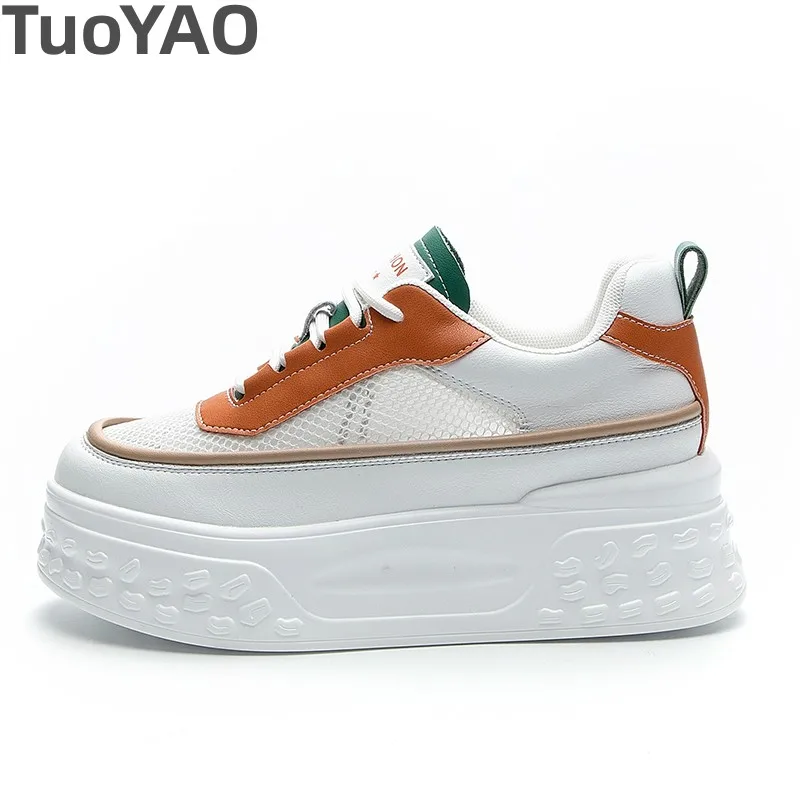 7cm Newest Genuine Leather Hidden Heel Platform Wedge Chunky Sneakers Summer Spring Autumn Women Lace Up Mixed Color Comfy Shoes
7cm Newest Genuine Leather Hidden Heel Platform Wedge Chunky Sneakers Summer Spring Autumn Women Lace Up Mixed Color Comfy Shoes