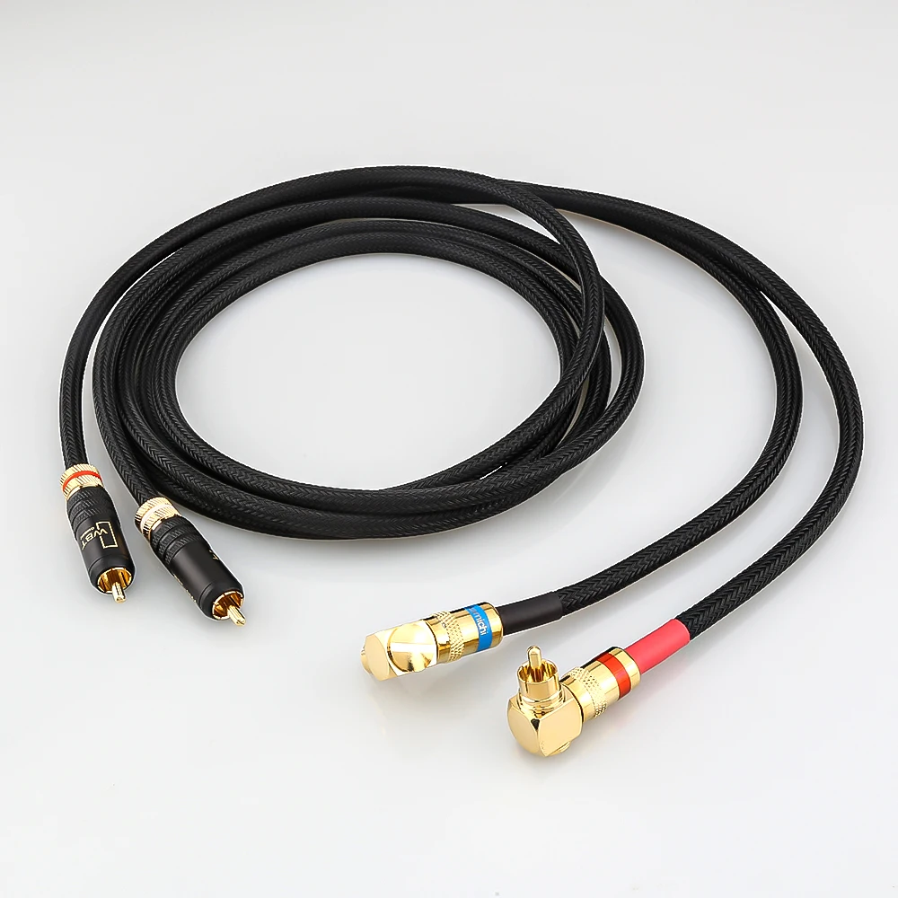 HI-End 99.998% OFC Copper RCA Interconnect Cable Audio Cable HIFI With Nakamichi 90 Degree Right Angle RCA To WBT RCA Connector
HI-End 99.998% OFC Copper RCA Interconnect Cable Audio Cable HIFI With Nakamichi 90 Degree Right Angle RCA To WBT RCA Connector