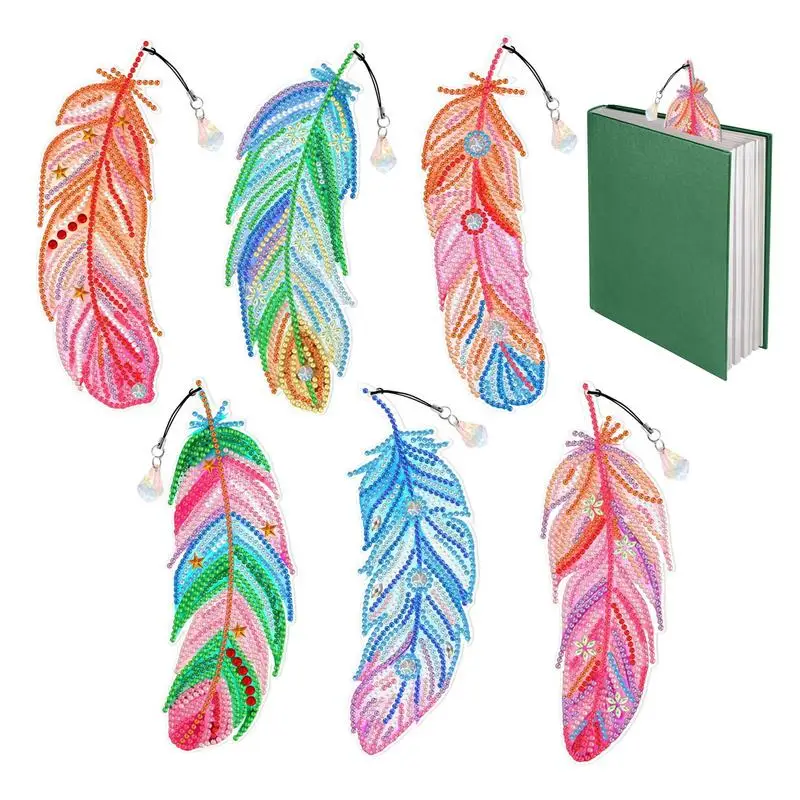 Bookmark Kits For Adults Dia-mond Painting Bookmark Pendant Feather Set DIY Book Page Markers For Beginner Crafts Office School
Bookmark Kits For Adults Dia-mond Painting Bookmark Pendant Feather Set DIY Book Page Markers For Beginner Crafts Office School