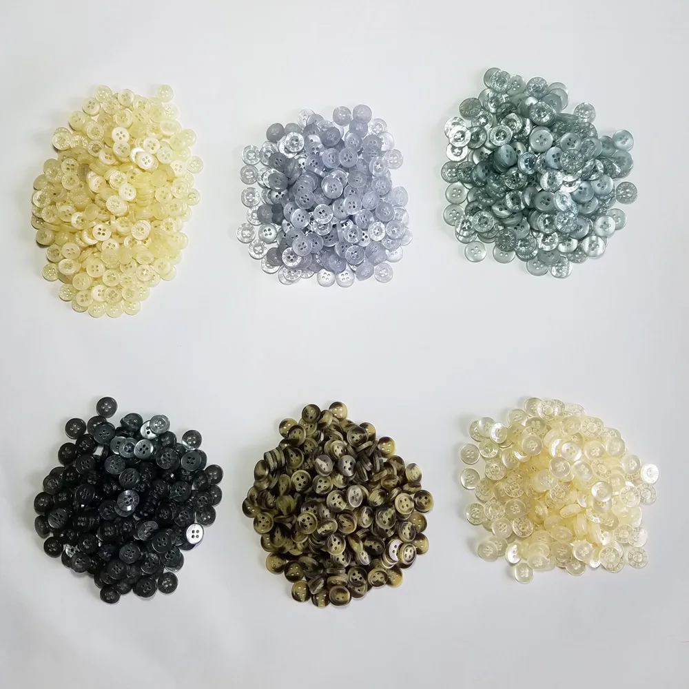Resin buttons Diameter 9mm-20mm round Plastic buttons 4 holes for sewing clothing accessories DIY
Resin buttons Diameter 9mm-20mm round Plastic buttons 4 holes for sewing clothing accessories DIY