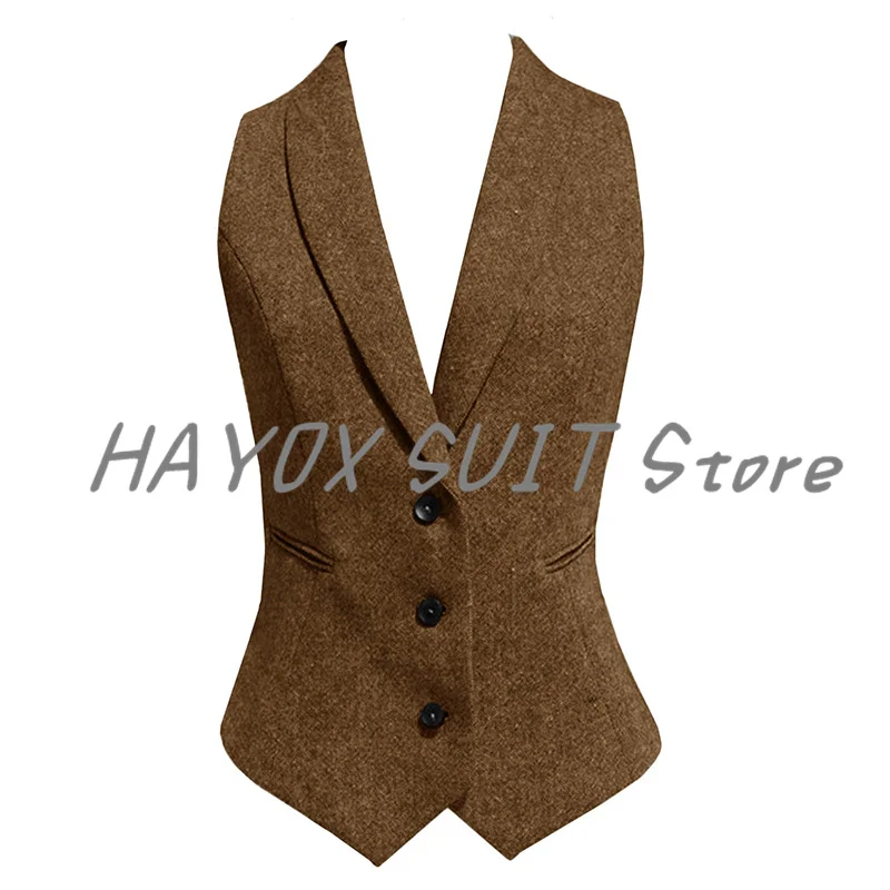 New Women's Woolen Suit Vest Fashion Ladies Sleeveless Jackets For Wedding Shawl Collar 3 Button Chaleco Mujer
New Women's Woolen Suit Vest Fashion Ladies Sleeveless Jackets For Wedding Shawl Collar 3 Button Chaleco Mujer