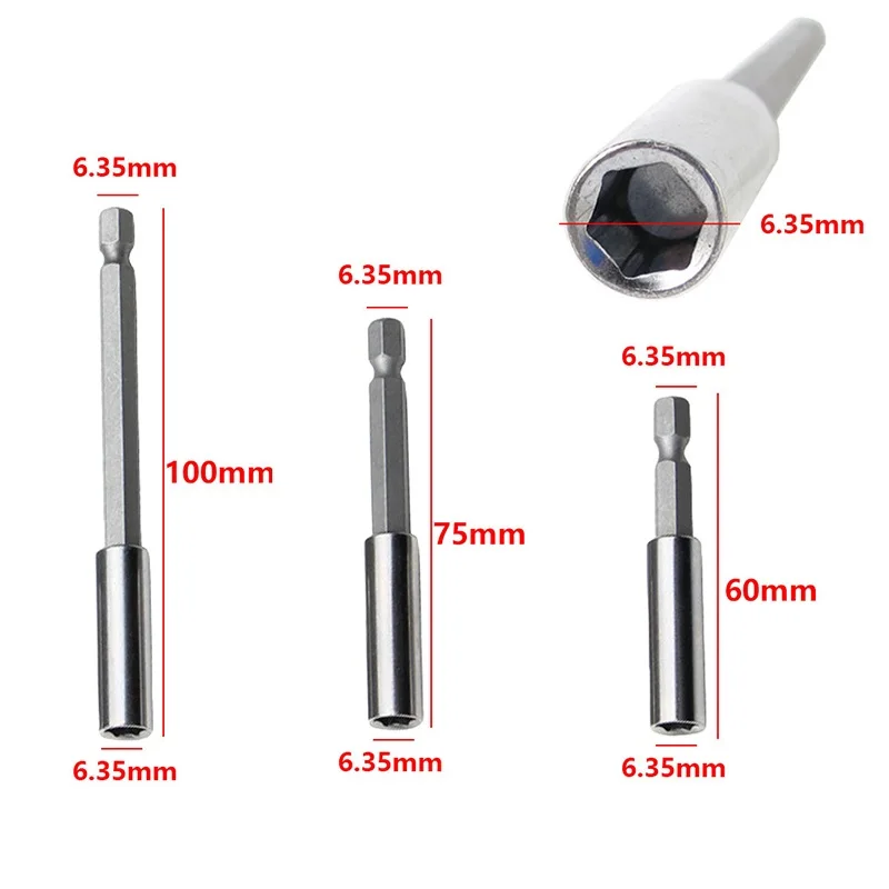 Connecting Rod Extension Rod 45# Steel 60mm/75mm/100mm Hex Shank Silver 1/4inch Drill Bits Brand New For 1/4 Inch Hex Shank Bits
Connecting Rod Extension Rod 45# Steel 60mm/75mm/100mm Hex Shank Silver 1/4inch Drill Bits Brand New For 1/4 Inch Hex Shank Bits