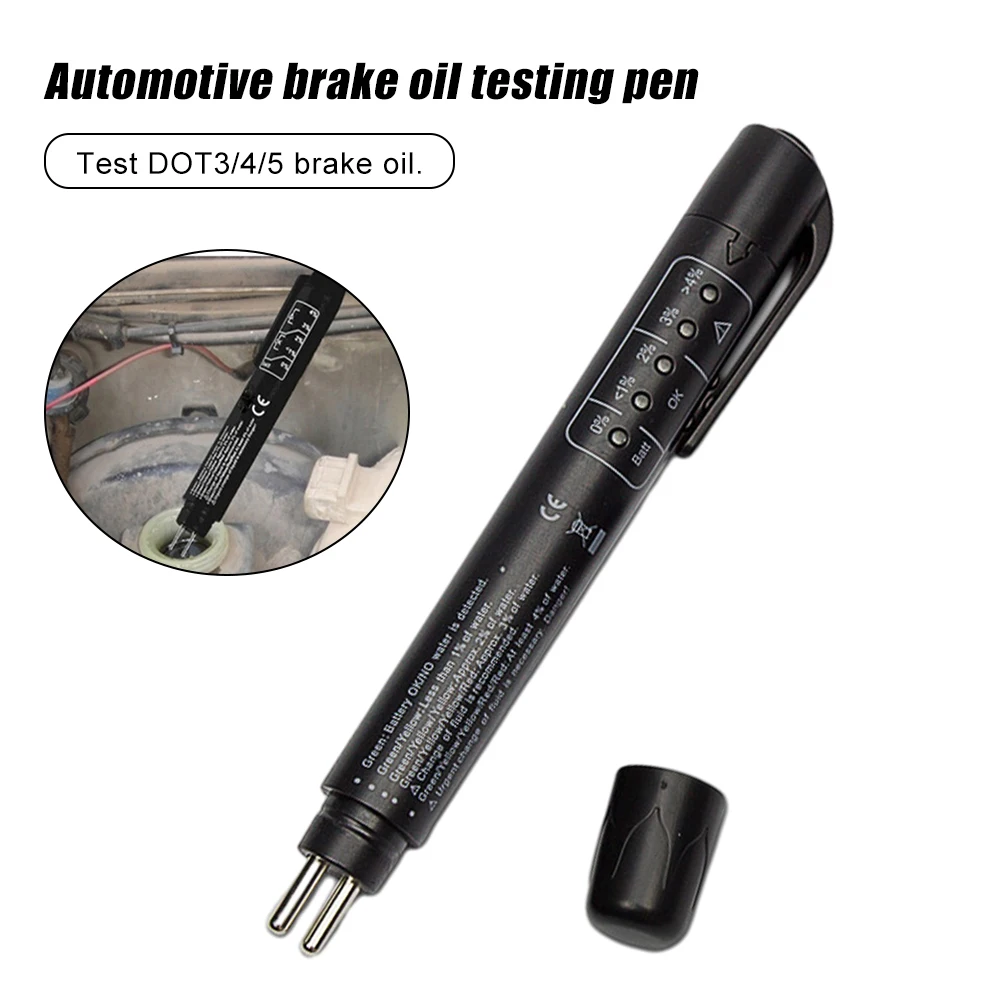 1PCS Car Brake Fluid Tester Pen For DOT3 DOT4 DOT5 5 LED Indicator Display Liquid Testing Pen Automotive Brake Oil Testing Tools
1PCS Car Brake Fluid Tester Pen For DOT3 DOT4 DOT5 5 LED Indicator Display Liquid Testing Pen Automotive Brake Oil Testing Tools