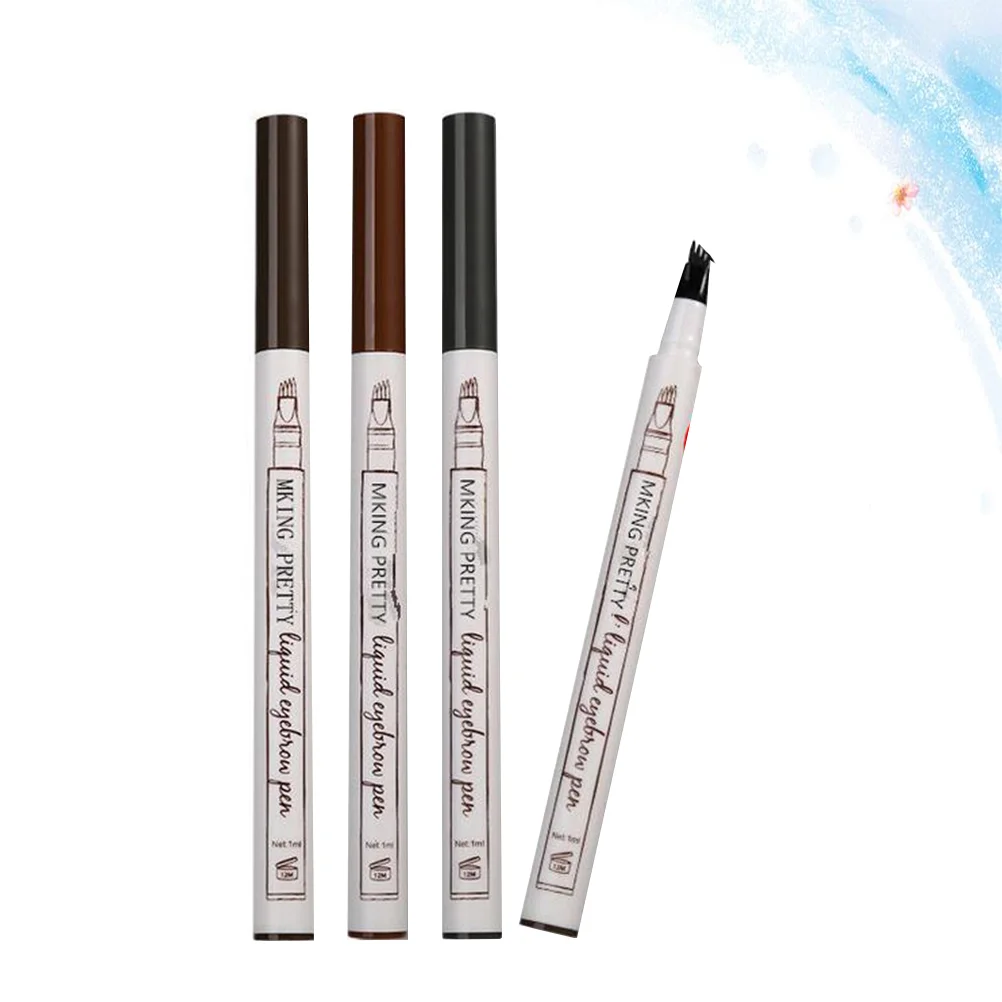 4pcs Pronged Liquid Eyebrow Waterproof Liquid Eyebrow Pen Sweat-Proof Eyebrow Makeup Tool(Black, Maroon, Brown
4pcs Pronged Liquid Eyebrow Waterproof Liquid Eyebrow Pen Sweat-Proof Eyebrow Makeup Tool(Black, Maroon, Brown