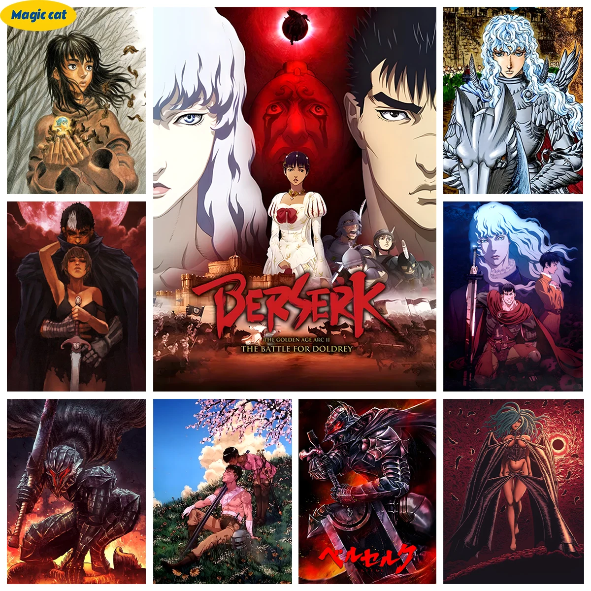 Алмазная живопись Berserk 5D в японском комиксе Грифф AB, алмазная вышивка, Набор для вышивки крестиком, наклейка, подарок, домашний декор для стен
Алмазная живопись Berserk 5D в японском комиксе Грифф AB, алмазная вышивка, Набор для вышивки крестиком, наклейка, подарок, домашний декор для стен