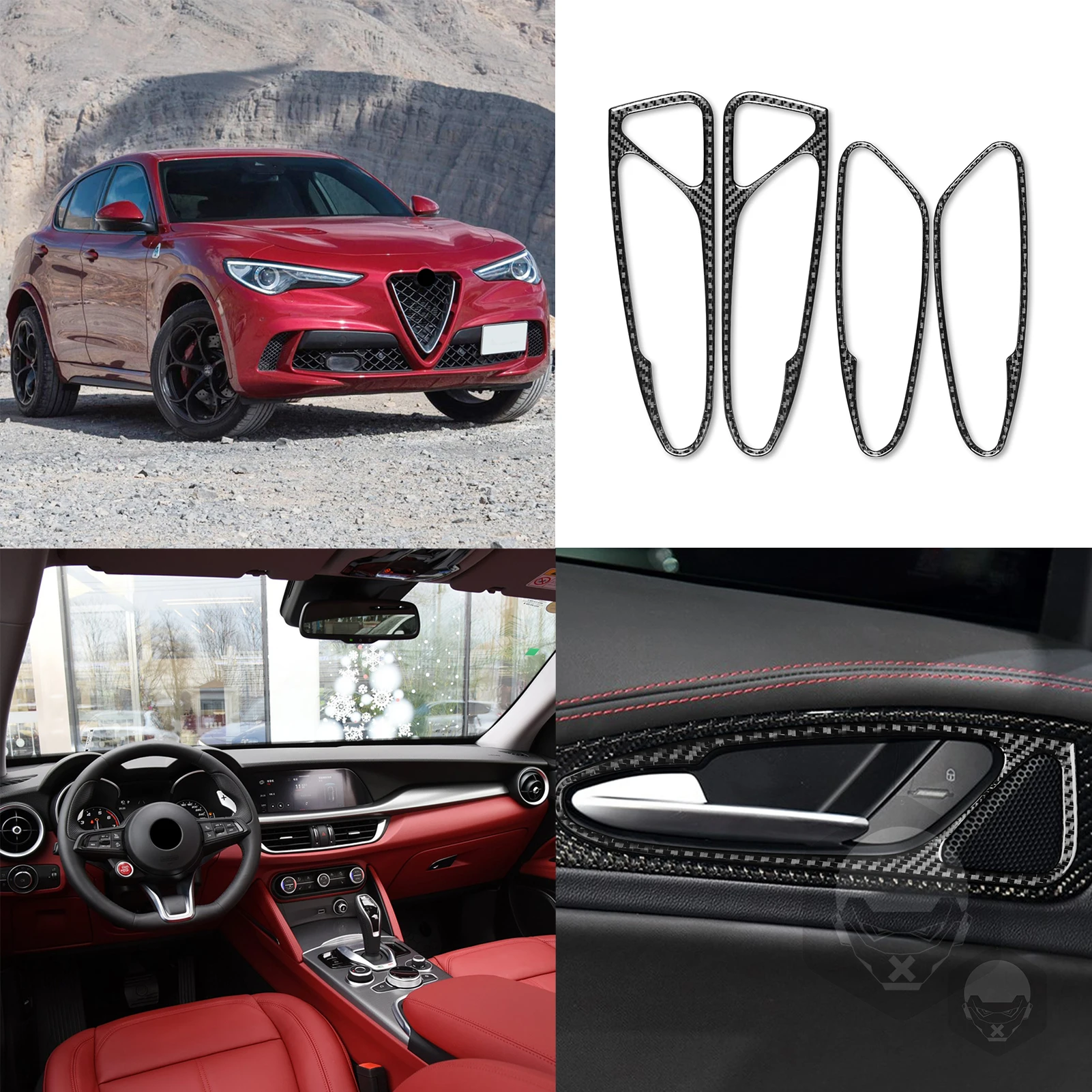 for Alfa Romeo Stelvio 2016 2017-2022 Door Handle Decoration Cover Trim Sticker Decal Car Interior Accessories Carbon Fiber
for Alfa Romeo Stelvio 2016 2017-2022 Door Handle Decoration Cover Trim Sticker Decal Car Interior Accessories Carbon Fiber