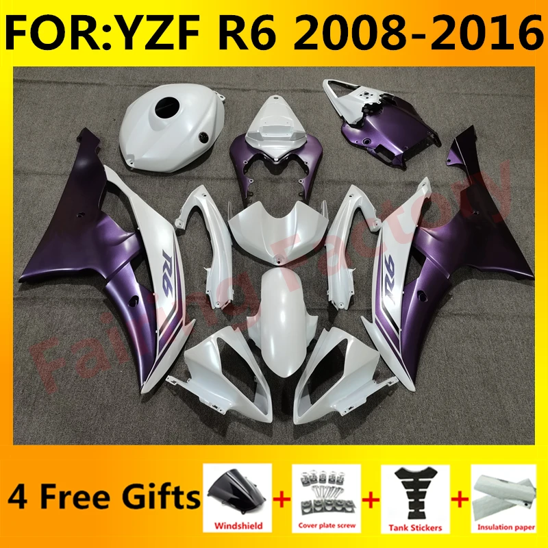Motorcycle full Fairing Kit fit For YZF R6 YFZ-R6 2008 2009 2010 2011 2012 2013 2014 2015 2016 Bodywork Fairings white purple
Motorcycle full Fairing Kit fit For YZF R6 YFZ-R6 2008 2009 2010 2011 2012 2013 2014 2015 2016 Bodywork Fairings white purple