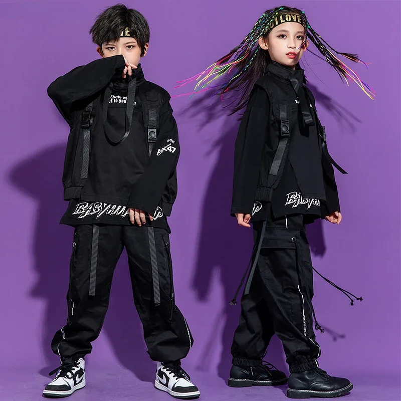 Boy Hip Hop Girl High Collar Vest Cargo Pants Outfits Child Sweatshirt Joggers Street Dance Kids Waistcoat Streetwear Costumes
Boy Hip Hop Girl High Collar Vest Cargo Pants Outfits Child Sweatshirt Joggers Street Dance Kids Waistcoat Streetwear Costumes