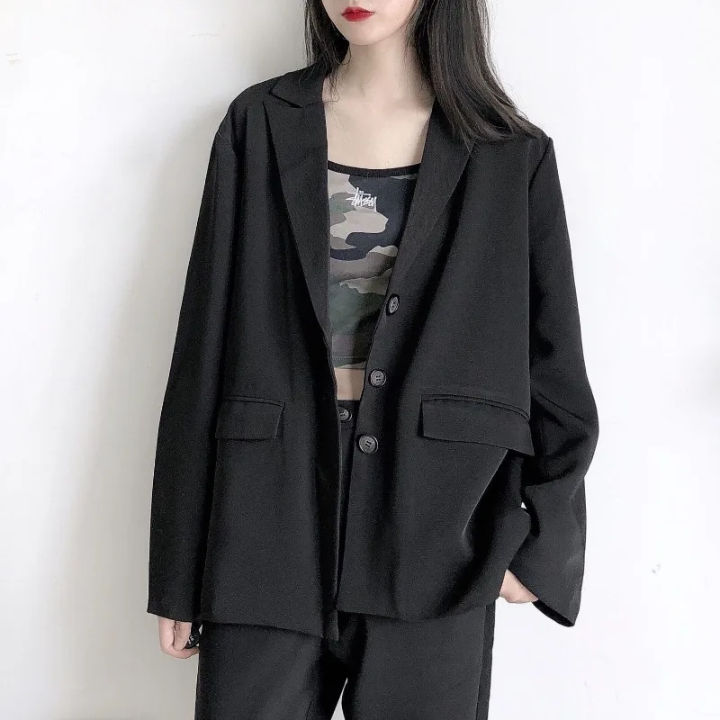

Блейзер женский с длинным рукавом, шикарный костюм в Корейском стиле, роскошная брендовая одежда, пальто, куртка на пуговицах для офиса, весна-осень