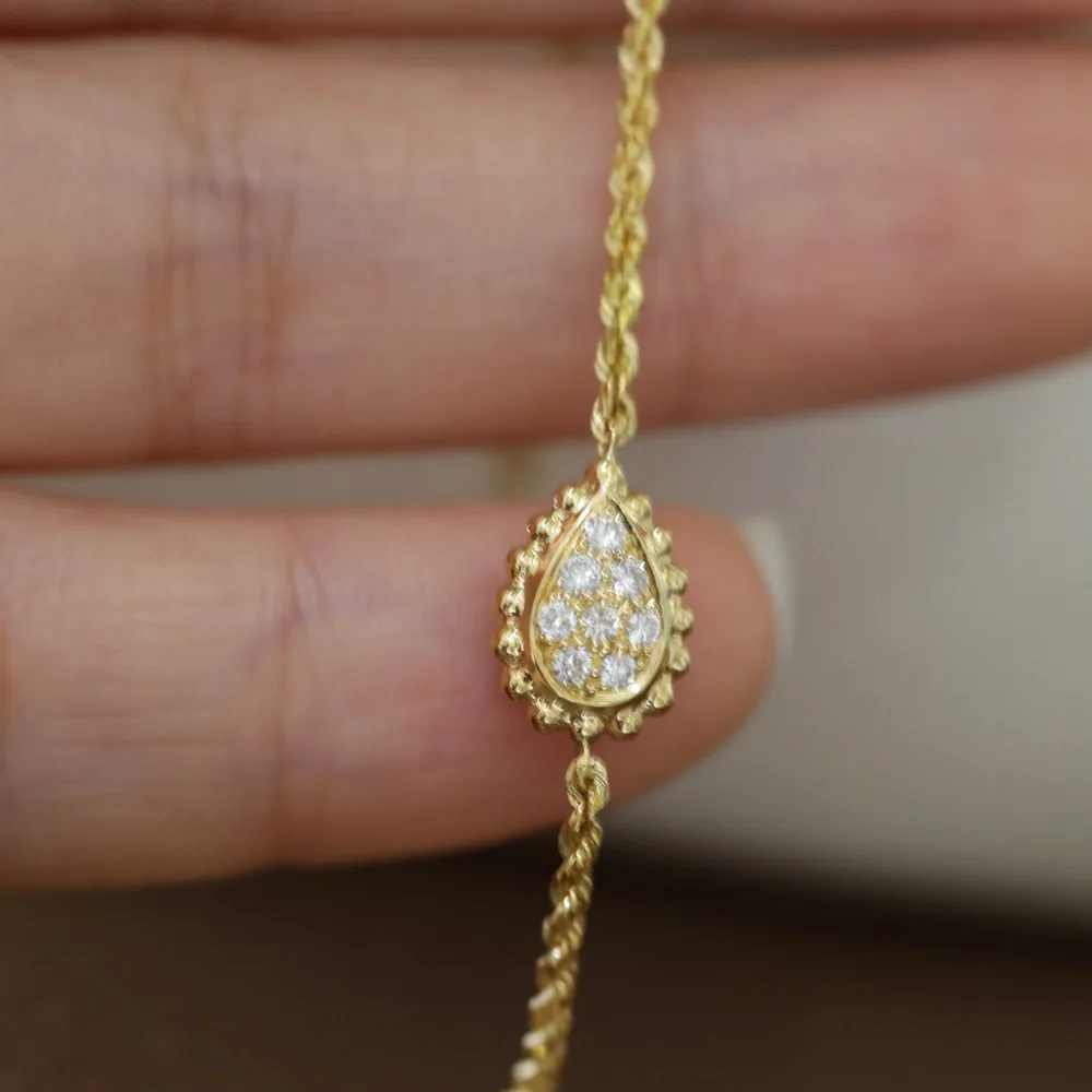 UBESTNICE Real 18K Solid Yellow Gold AU750 Jewelry Set Twist Chain White Shell Diamonds Water Drop Bracelet Necklace Party Gift
UBESTNICE Real 18K Solid Yellow Gold AU750 Jewelry Set Twist Chain White Shell Diamonds Water Drop Bracelet Necklace Party Gift