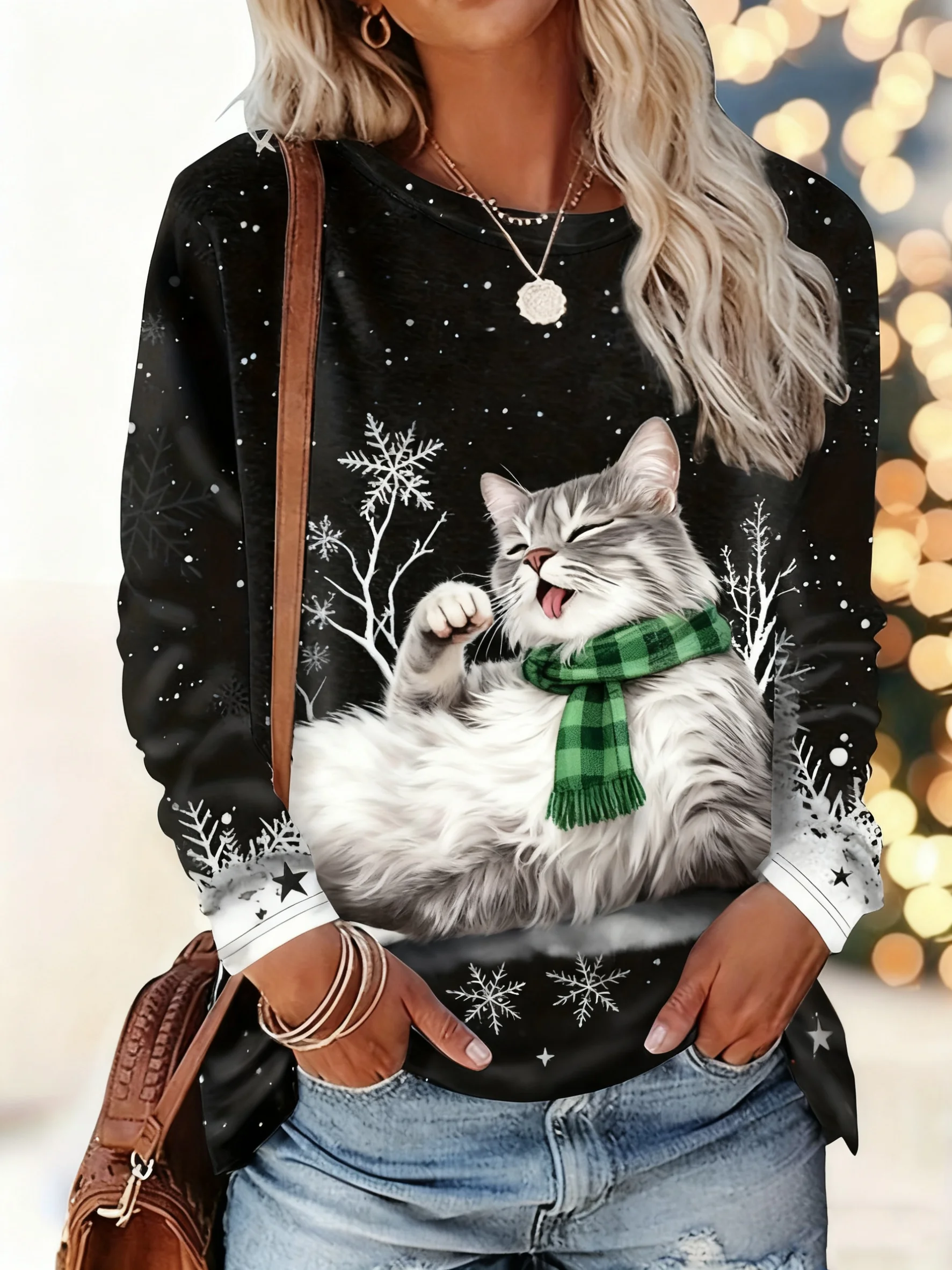 الخريف ندفة الثلج هريرة ثلاثية الأبعاد طباعة طويلة الأكمام تي شيرت المرأة ملابس طويلة الأكمام تي شيرت موضة المتضخم بلايز تيز الإناث الخريف ندفة الثلج هريرة ثلاثية الأبعاد طباعة طويلة الأكمام تي شيرت المرأة ملابس طويلة الأكمام تي شيرت موضة المتضخم بلايز تيز الإناث