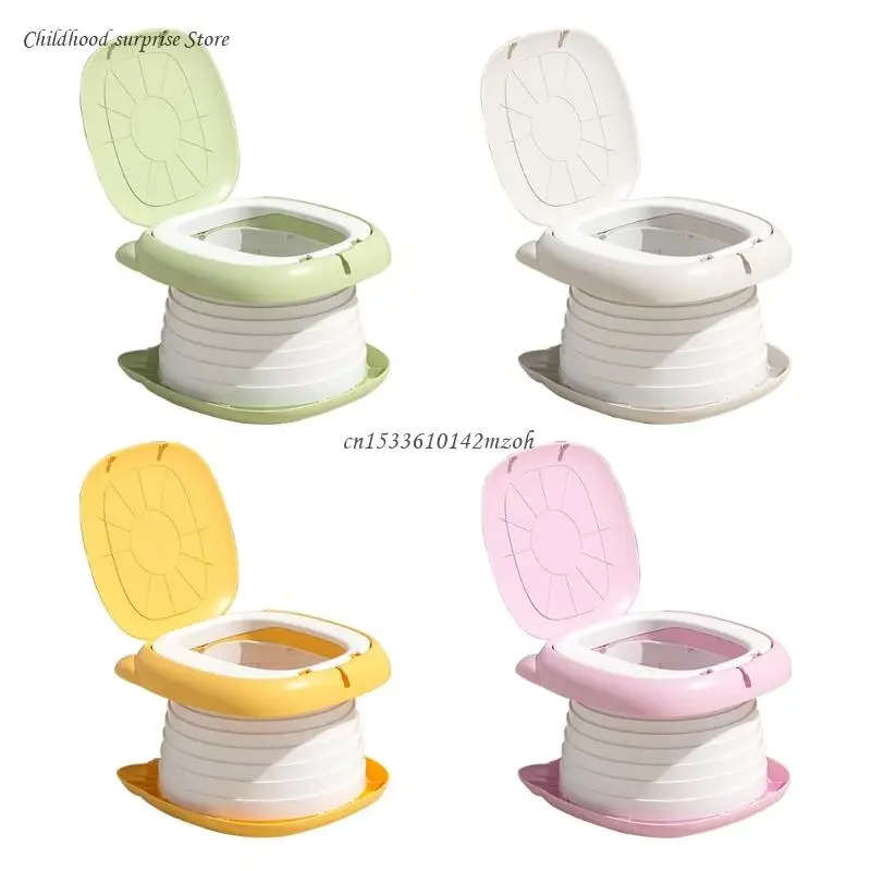 

Cartoon Kids Toilet Foldable & Easy to Carry Children Potty Chair Sealed Anti odor Children Portable Urinal ABS+PP Dropship