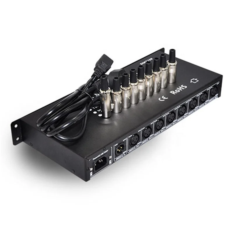 

8CH DMX Distributor DMX128 AC100-240V DMX512 Signal Splitter