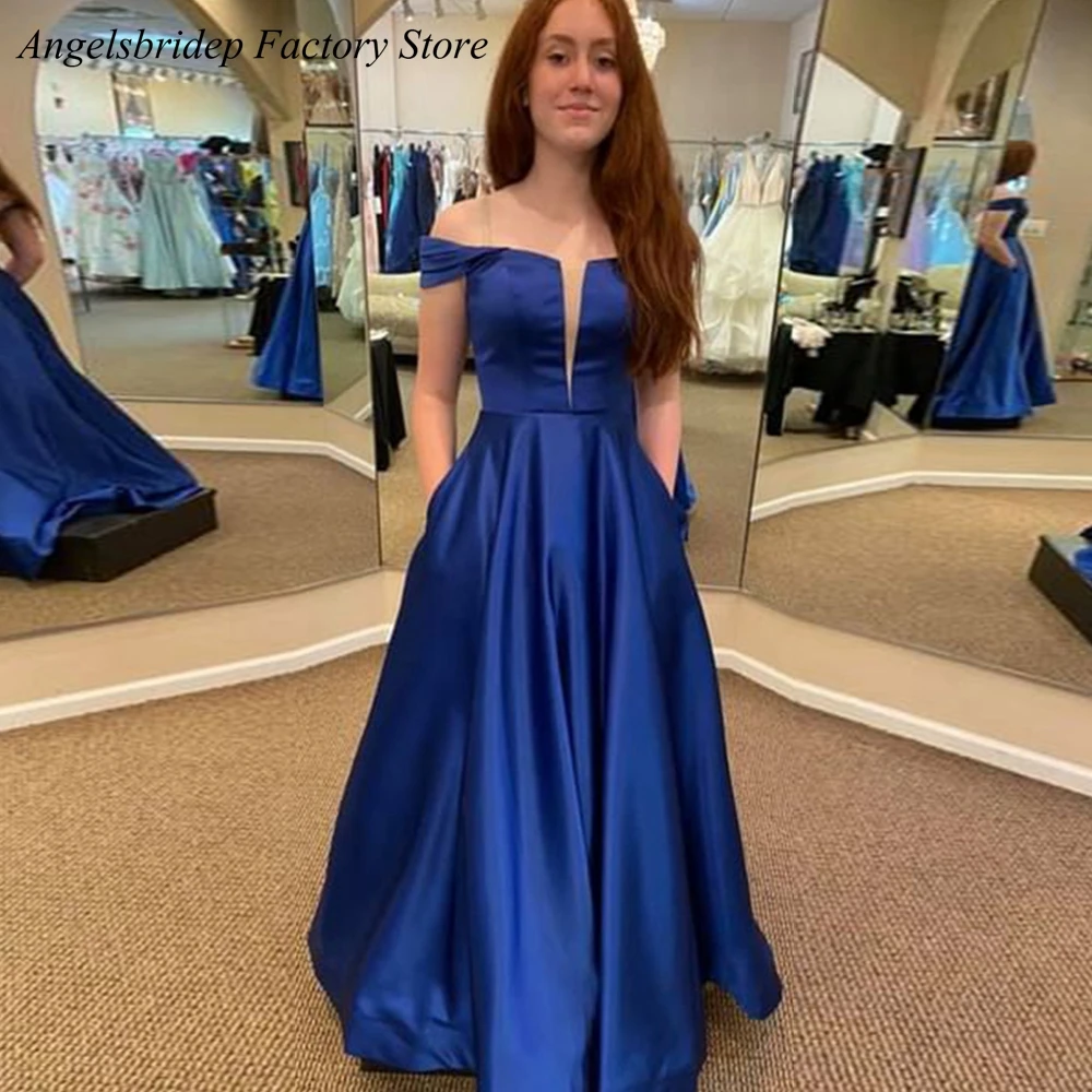 ANGELSBRIDEP Royal Blue Prom Dresses For Black Girls Satin Lace-up Saudi Arabia Evening Party Dress For Women Robes De Soirée
ANGELSBRIDEP Royal Blue Prom Dresses For Black Girls Satin Lace-up Saudi Arabia Evening Party Dress For Women Robes De Soirée