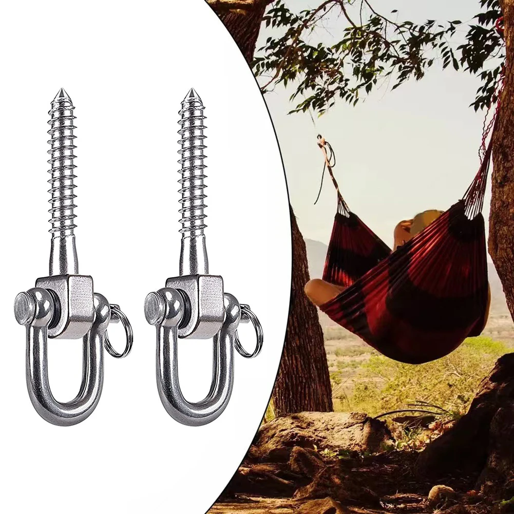 

Indoor Outdoor Swing Heavy Duty Swing Hangers Stand 180° Swing Back 2-in-1 Design 2pc Stainless Steel Suspension